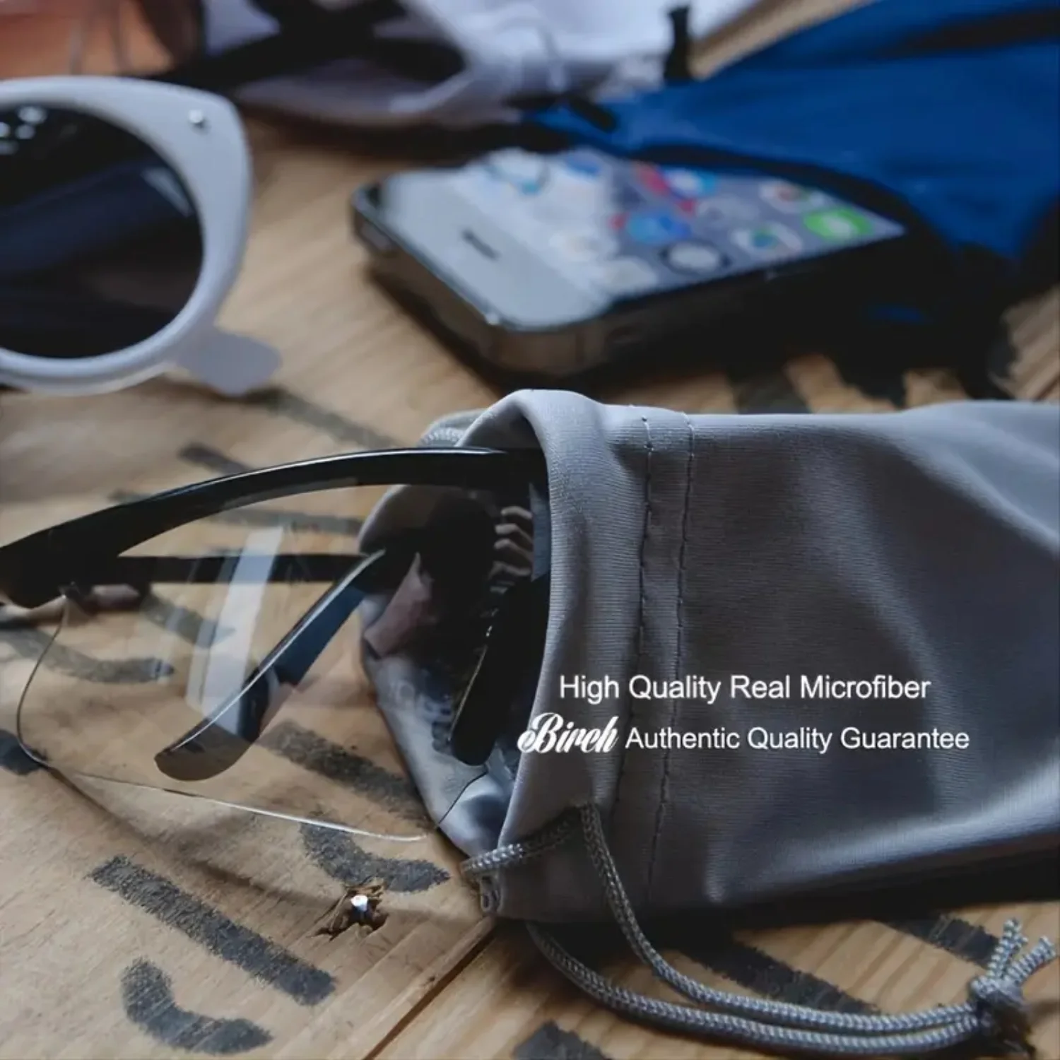 4X Microfiber Zonnebrillen Brillen Gadgets Reinigings- en opbergetui - Superieure reiniging en organisatie voor uw brillen en accessoires