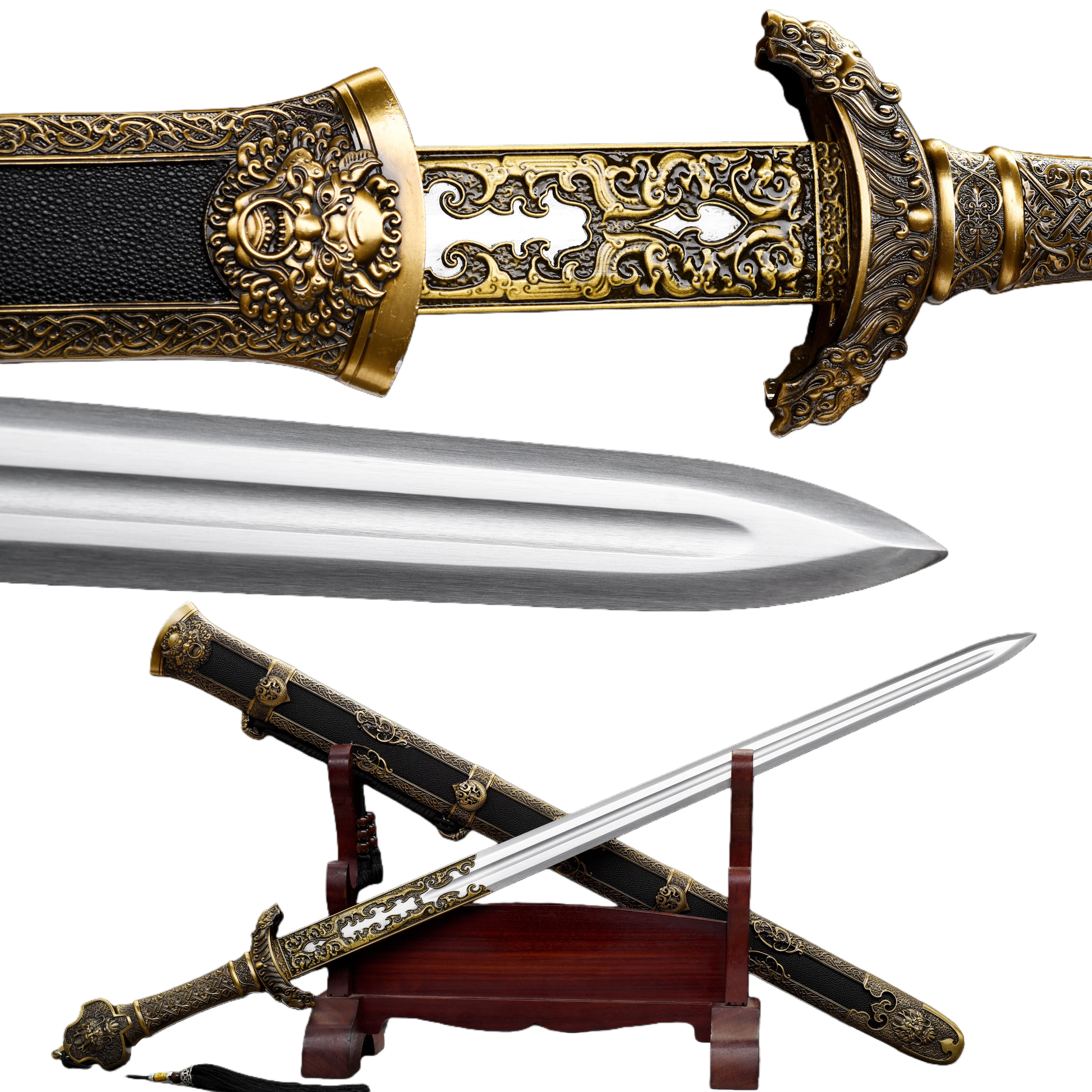 

Warcraft Samurai Blade Lee Templar Order,men's unique gift Full Tang role-playing, gift, collection and item Single Hand Century