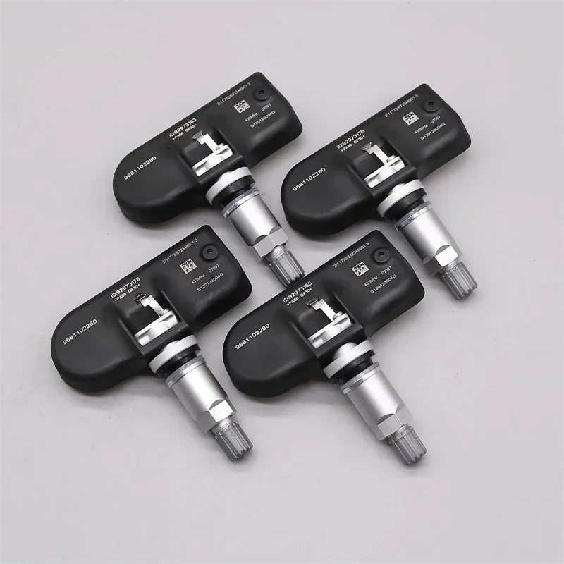 4 SZTUK 9681102280   Czujniki ciśnienia w oponach 433 MHZ do Peugeot 207 208 307 407 408 1007 2008 3008 do Citroen C4 C5 C6 C8