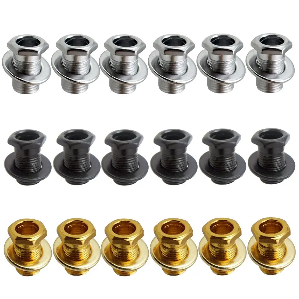 Guitar Replacement Parts Iron Tuning Key Tuner Washer Gasket Hex Threaded Bushing for Luthier Repair