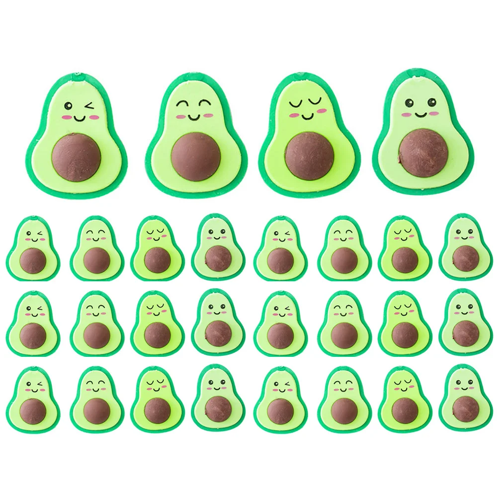 

36 Pcs Avocado Eraser Avocados Shaped Erasers Puzzle for Kids Mini Classroom Students Gifts Food Bulk Prize Child