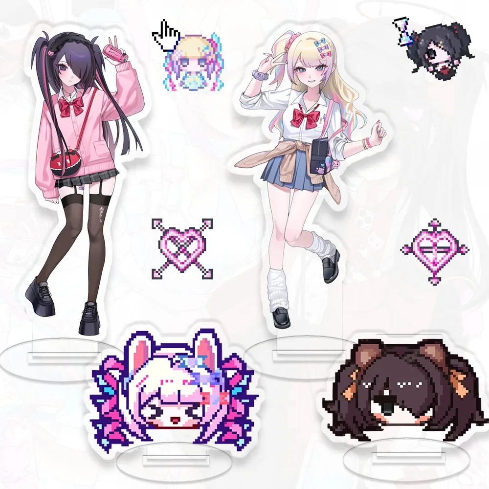 

Needy Girl Overdose Pixels Stand Card 12 см Мини Настольные украшения Ame Kawaii Rain Мультяшная игра Коллекционная фигурка Декор HD Подарок