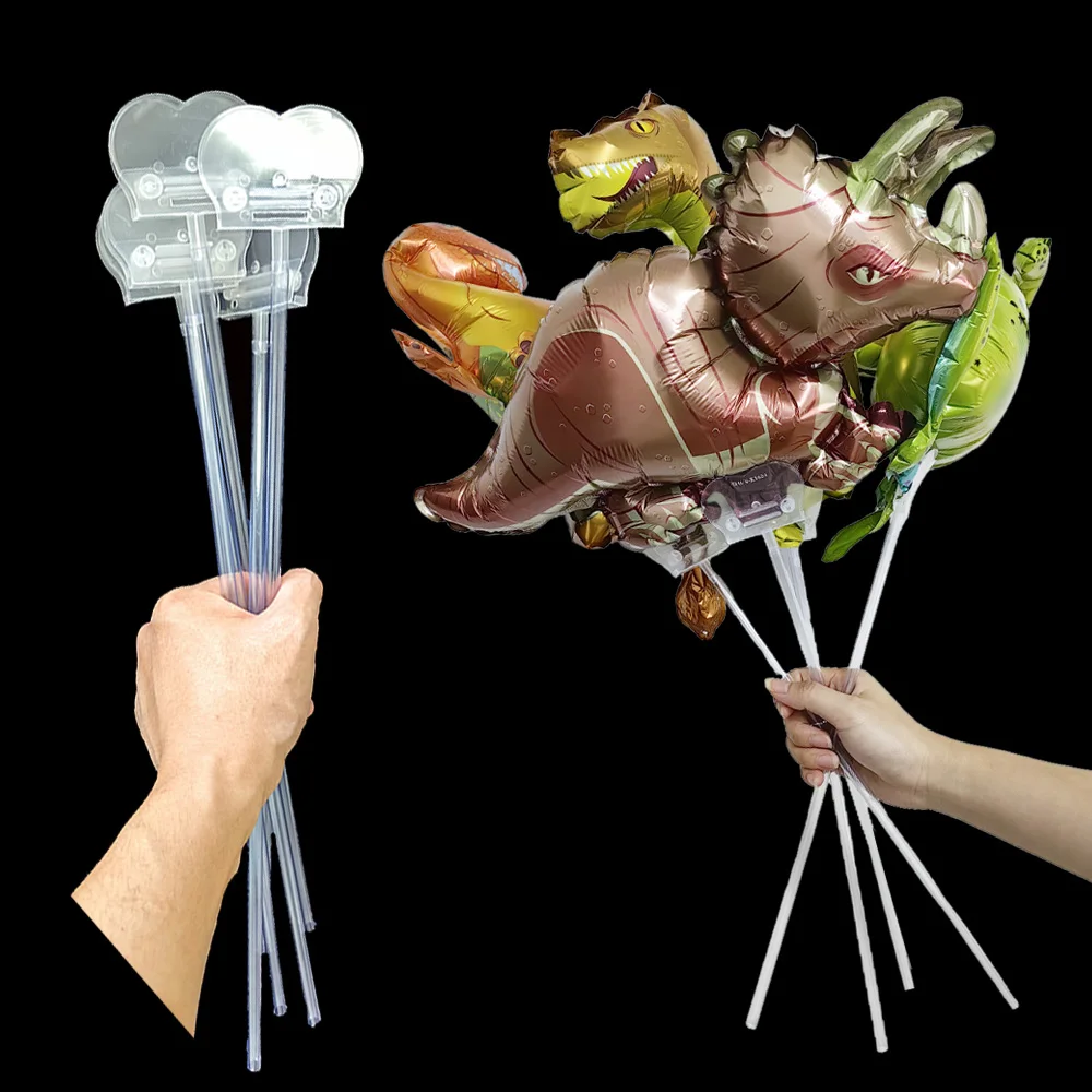 10/20/30/50 pezzi 40 cm bastoncini per palloncini con base per clip per palloncini supporti per bastoncini per palloncini per feste di compleanno forniture per decorazioni per palloncini
