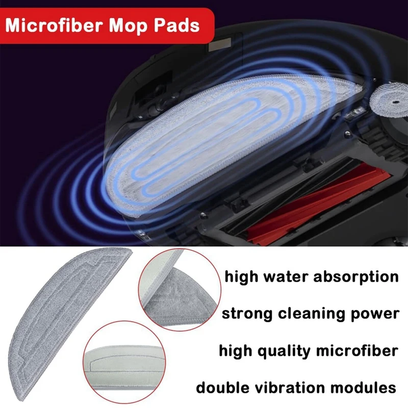 For Roborock S8 Maxv Ultra Robot Vacuum Cleaner Parts Main Side Brush Mop Cloth Hepa Filter Dust Bags Spare Parts