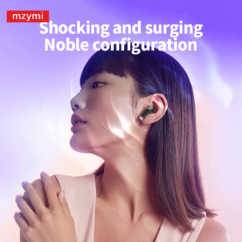 Mzymi E3B TWS auriculares Bluetooth cancelación activa de ruido auriculares inalámbricos ANC + ENC auriculares micrófono incorporado para XIAOMI Android iOS