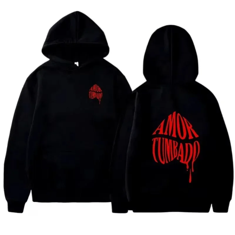 2026 Leisure Sports Autumn_Winter Men's Hoodie Couple Fun Love Print Street Hip Hop Sports Leisure Loose Fitness Pullover
