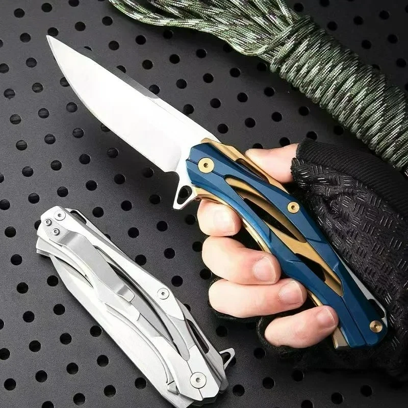 

The new high-quality and high-hardness folding knife field self-defense survival folding knife sharp all-steel knife