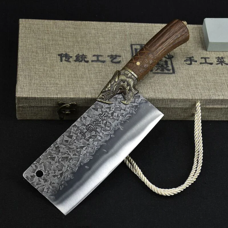 Household sharp slicer Longquan hand forged kitchen knife Chef knife portable Sandao commercial knife 5Cr15MOV steel