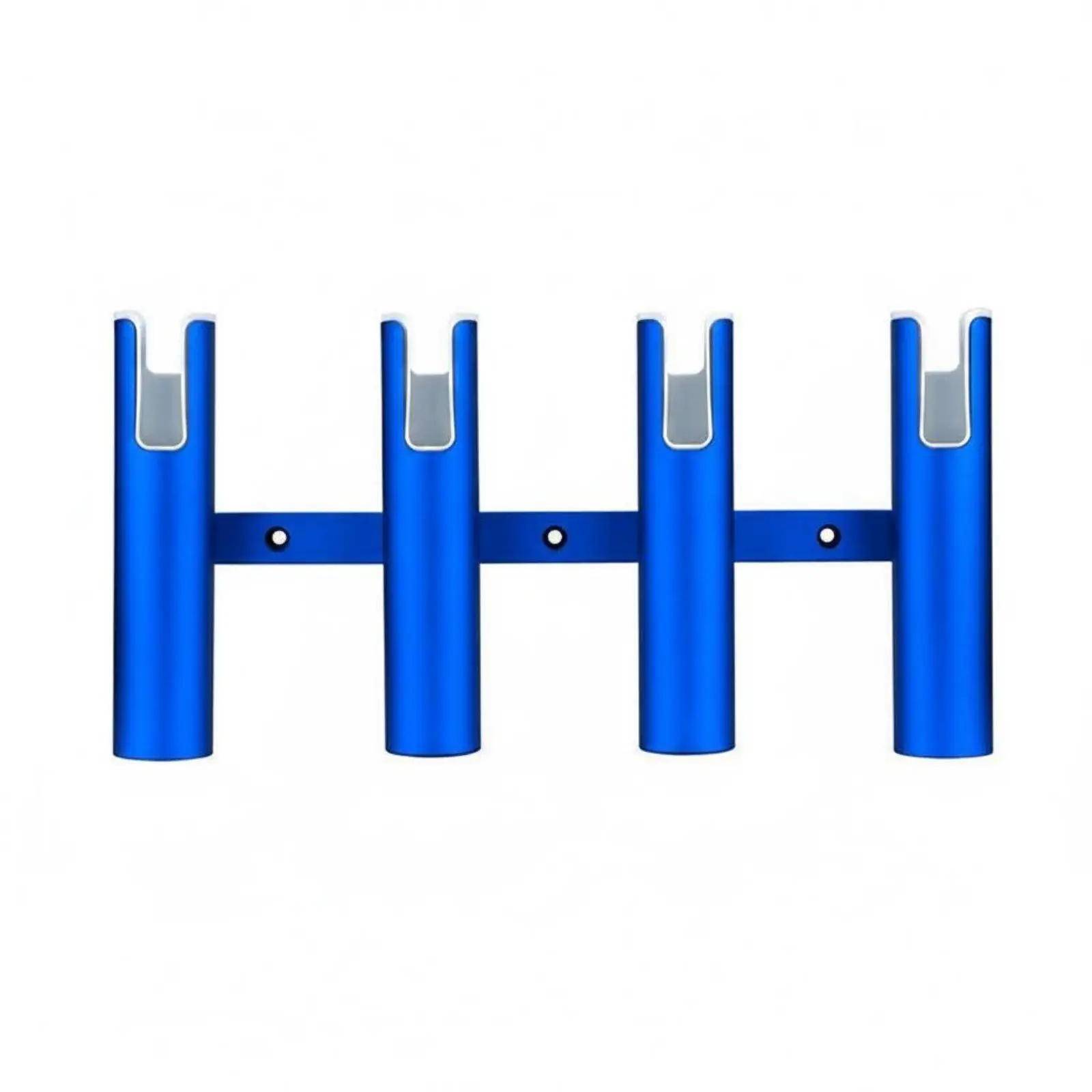 4 Slot Fishing Rod Storage Rack Wall Mount Aluminum Holder for Boat Marine Use Rubber Cushion Inserts Prevent Scratches