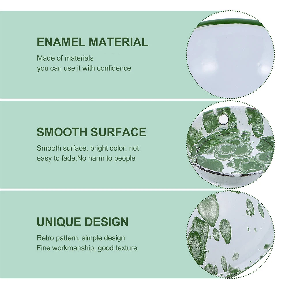 

Retro Enamel High Footed Bowl Vintage Porcelain Soup Basin Kitchenware Food Storage Noodle Serving Bowls Enamel Mixing