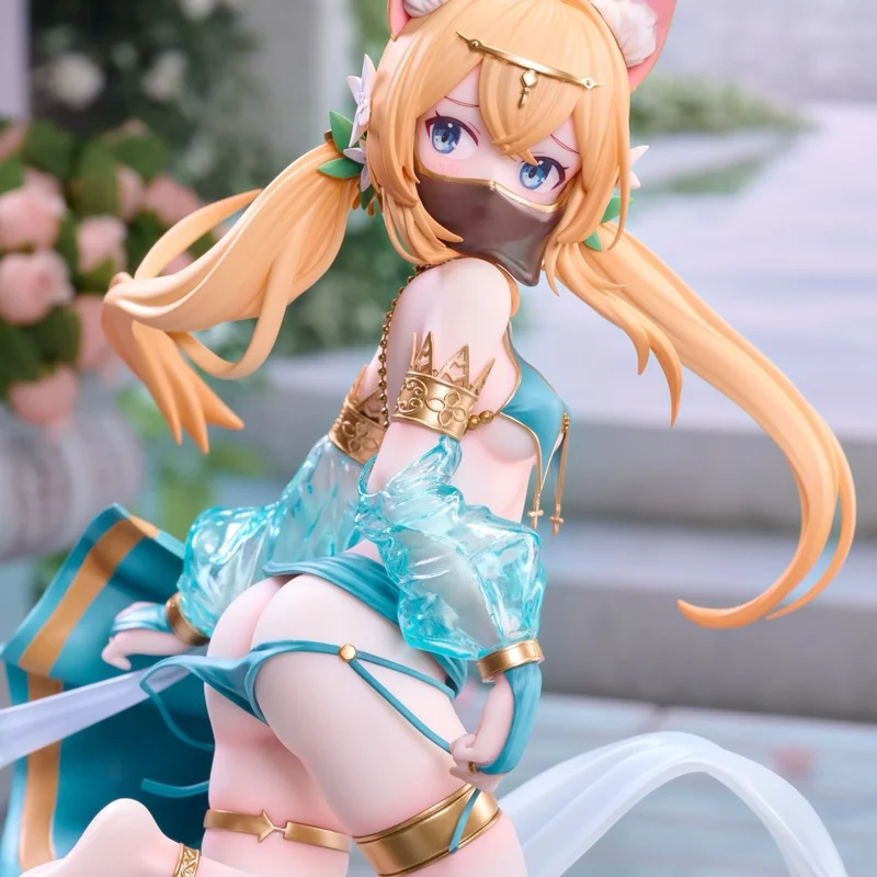 

25cm Ochi Mari Dancer Girl Model Gk Cute Cat Ears Exotic Beauty Girl Blue Archive The Animation Anime Figure Ornaments Toys Gift