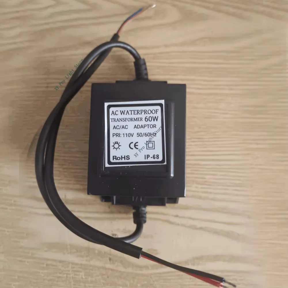 AC12V/24V Waterproof Transformer Underwater Light Adapter 85-265V LED Lighting Pool Light Power Supply 30W 60W80W Landscape Lamp