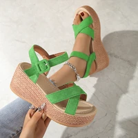 7cm Wedge Heel Summer New Fashion Platform Thick Bottom Buckle Casual Comfortable Walking Shoes Sandals for Women - Image 2