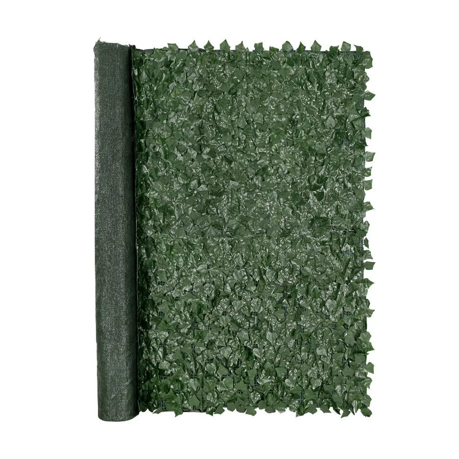 Ivy Privacy Fence 96 x 72 in Artificial Green Wall Screen Greenery Ivy Fence with Mesh Cloth Backing and Strengthened Joint Fau