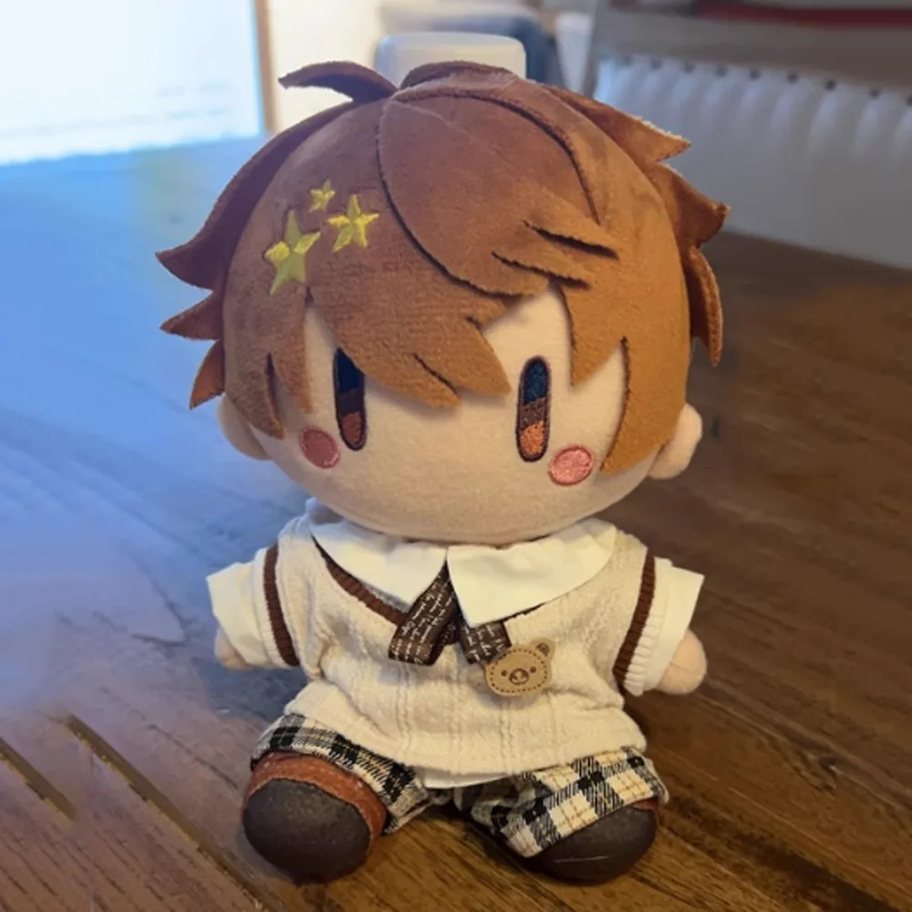 1 set School Uniform 20cm Cotton Doll Clothes Plaid Shorts Knitted Vest Cotton Doll's Clothes Fashion Mini Doll Clothes