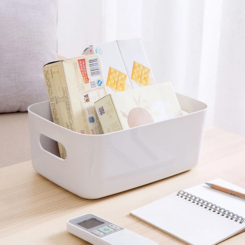 Household Sundries Storage Box Office Desktop Student Dormitory Finishing Storage Basket Stationery Notebook Pen Storage Box