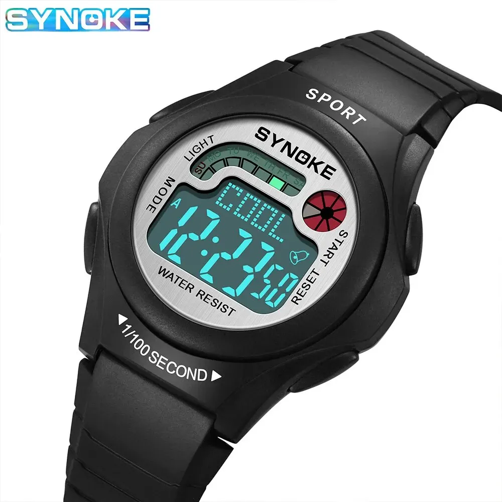 SYNOKE Electronic Watch For Mans Sport Watch Multifunction Sports Waterproof Luminous LED Digital Watch Boy Student Fashion