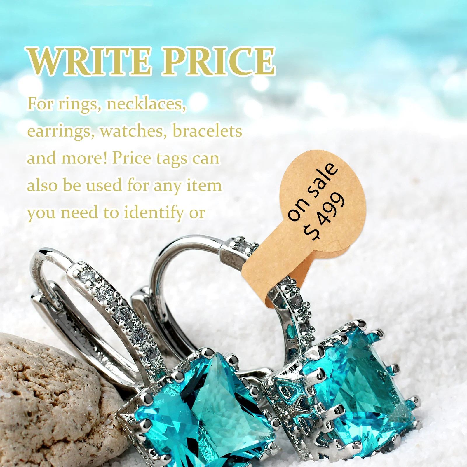 

2 Rolls Premium Kraft Paper Gift Tags Stickers For Diy Baking Craft Art Retail Packaging Self Adhesive Sealing Labels Tamper