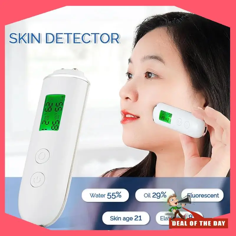 จัดส่งตลอด 24 ชั่วโมง 2X เครื่องทดสอบผิวหน้าความชื้นและน้ำมันในผิวเครื่องวิเคราะห์ผิวผิวแก้มยืดหยุ่นเครื่องวัดอายุผิว