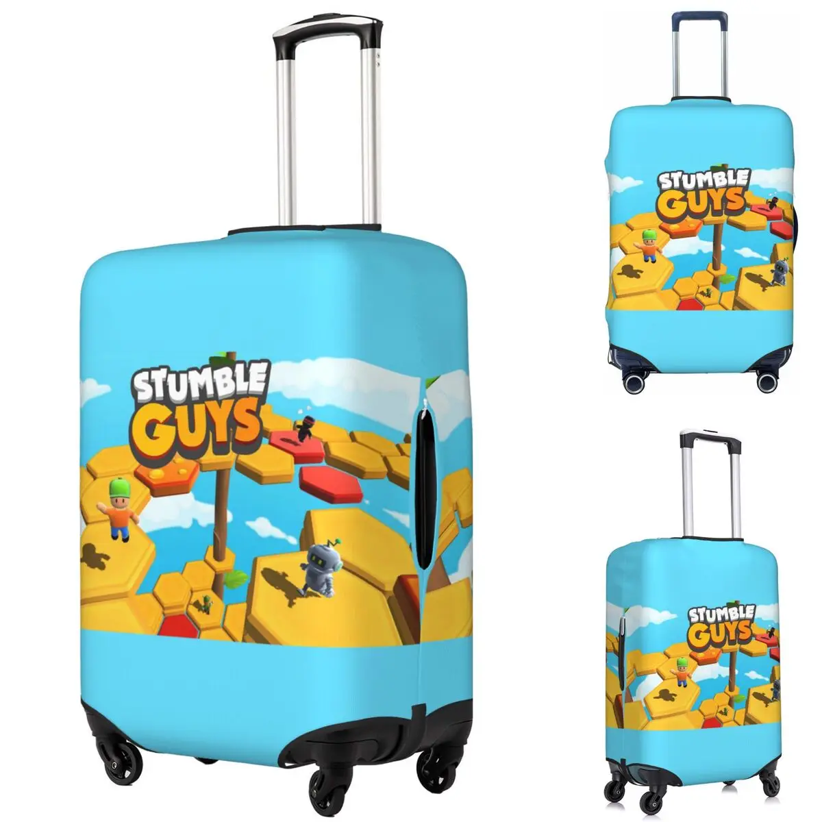 

Classic Stumble Guys Game Suitcase Cover Protection Elastic Trip Luggage Protector Covers for 18-32 Inch