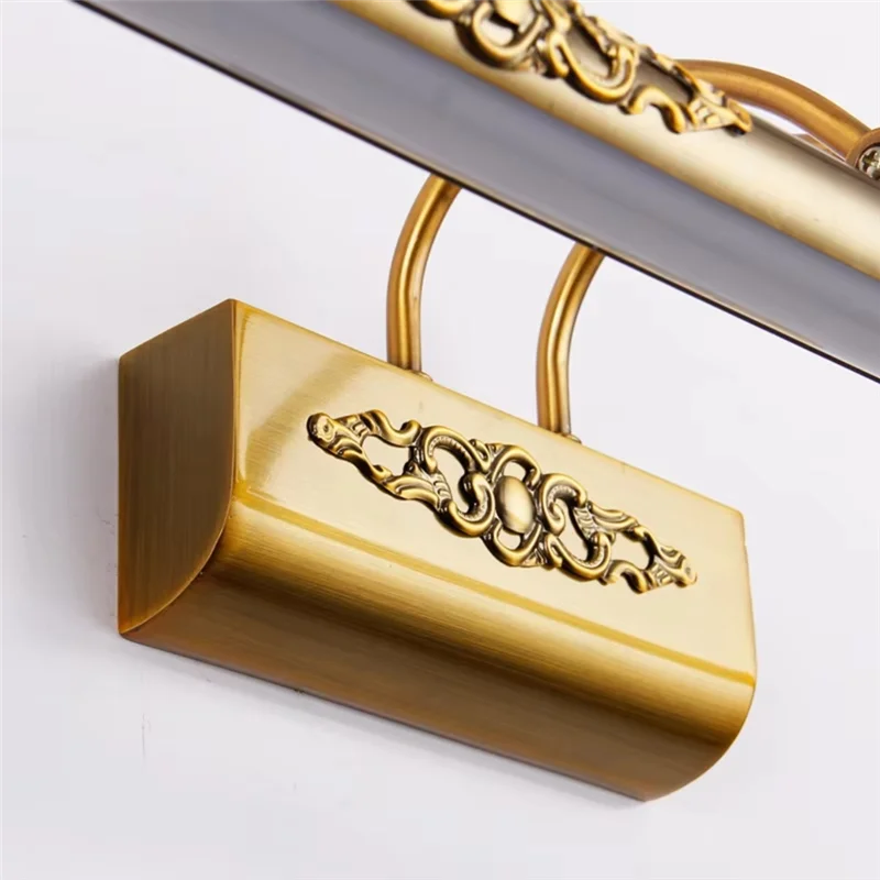 

FYBL-Ретро светодиодная зеркальная фара, водонепроницаемая, влагостойкая, настенная лампа для ванной комнаты, ретро рокер, резная лампа для шкафа