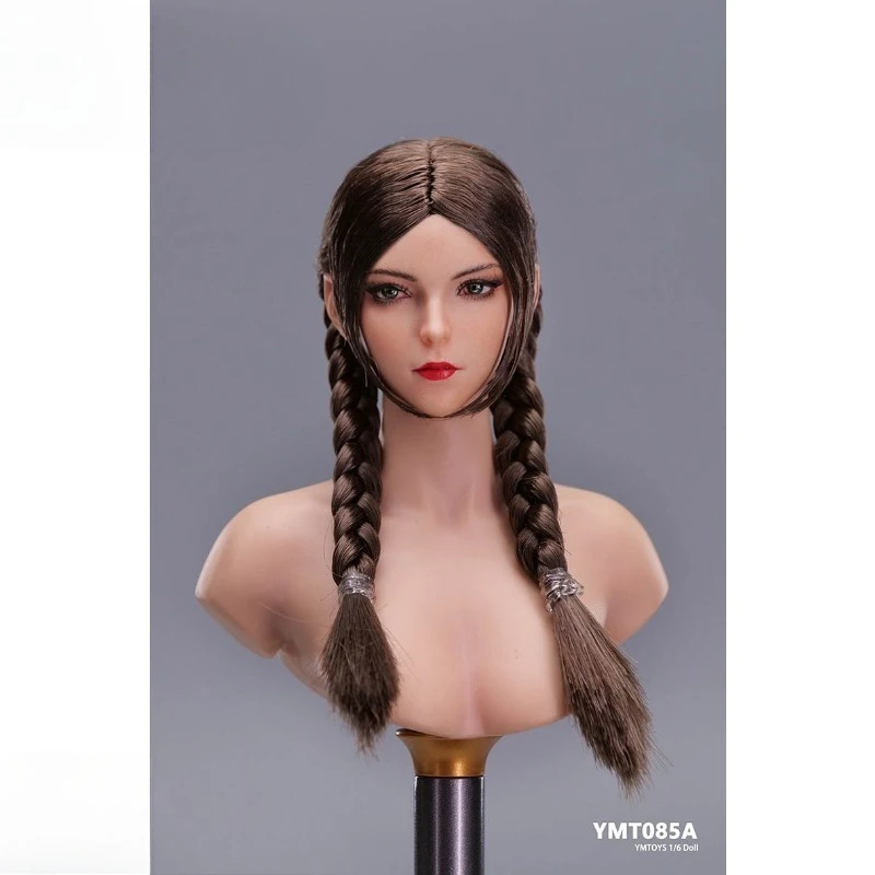 [2025 4Q] YMT085 1/6 échelle tête sculpture pie modèle femme Europe amérique transplantation de cheveux pour 12 "Ph corps poupée