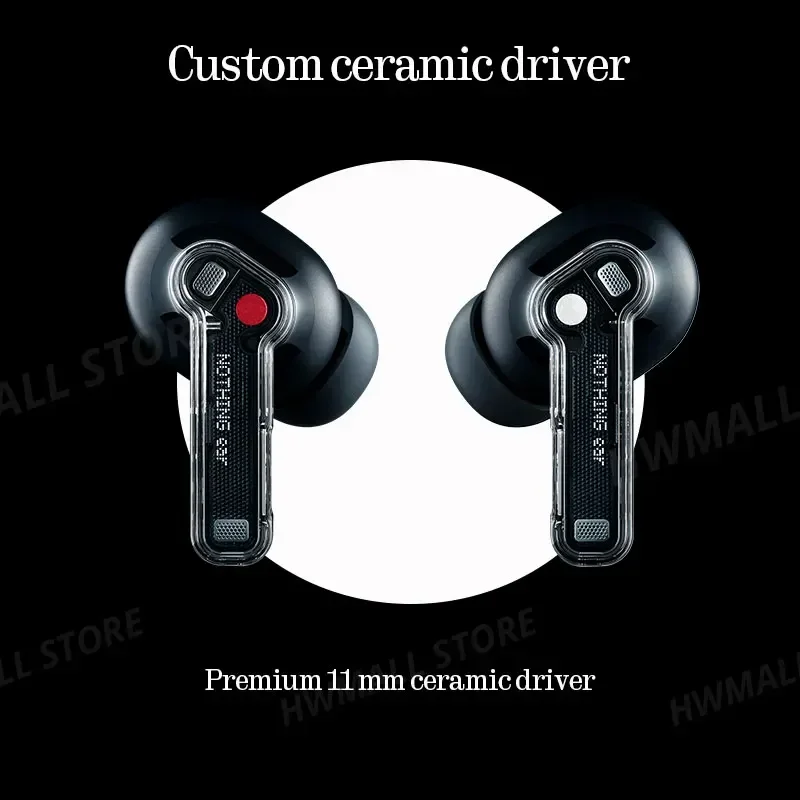 Nothing Ear 45 dB ANC 11mm driver 24-bit Hi-Res Audio with LDAC & LHDC 45 dB ANC  Up to 40.5 hours of listening time