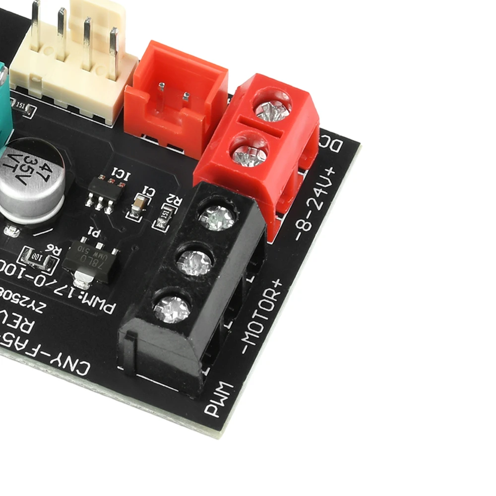 DC8-24V 5A 4-Wire Violent Fan Speed Controller Brushless DC Motor PWM Speed Controller with Switch 0-100% Duty Cycle Adjustable