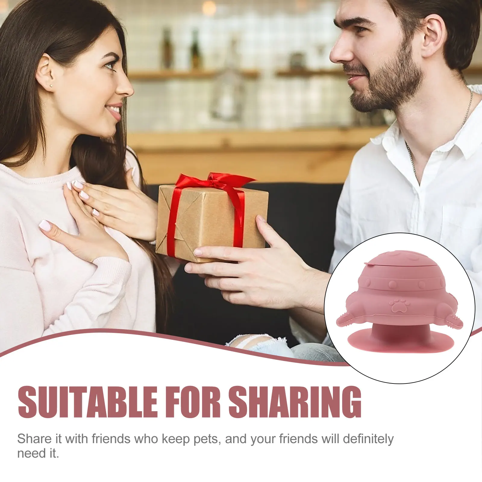 

Silicone Puppy Milk Feeder Bowl 4 Teats Simulated Nipples Feeder for Puppies Kittens Rabbits Nursing Small Pets