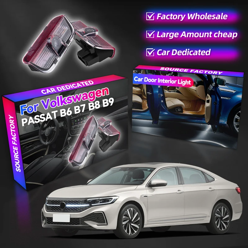 

Для VW VOLKSWAGEN 2026 Новый новый 2 шт. Для VW Passat B6 B7 B8 B9 Touareg Golf 5 6 7 Jetta MK6 MK7 GTI R светодиодный проектор двери автомобиля Welco