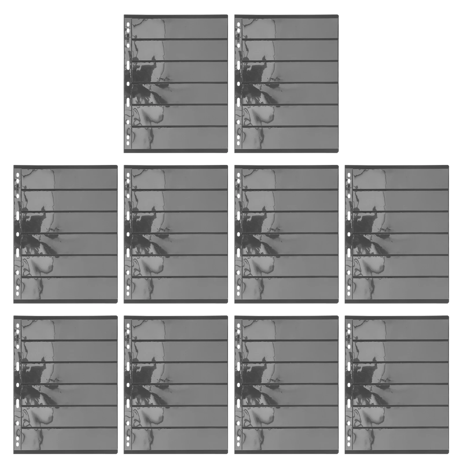 10pcs Stamp Album Clear Premium Pages For Coin Photo Storage Durable Lightweight Holder Organizer, Stamp Stock Pages, Album