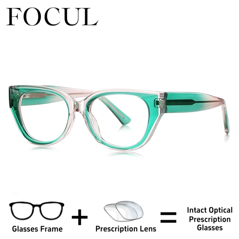

FOCUL Ultra Thin Lenses Photochromic Myopia Eyeglasses UV Protection Anti Blue Ray Glasses Custom Prescription Optical Eyewear