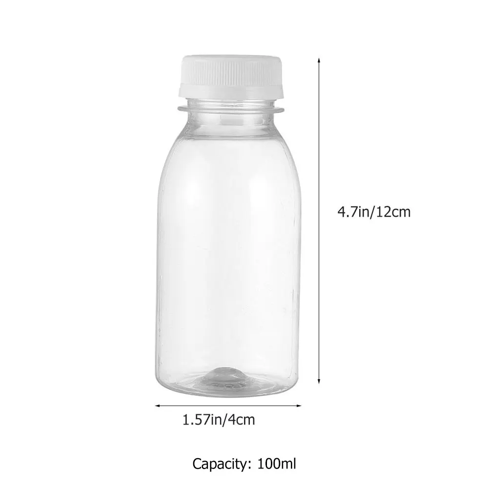 6pcs Milk Bottles Small Juice Bottles Leakproof Milk Bottles Portable Beverage Bottles Water Bottles Sealing Juice Ginger shot