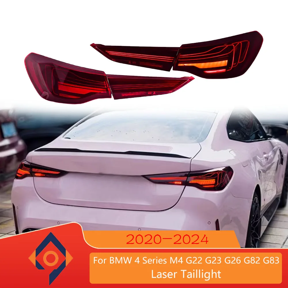Taillight Assembly LED Dynamic Tail Light For BMW 4 Series G22 G23 G26 G82 M4 2020-2024 CSL Brake Backup Rear Lamp Plug And Play