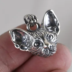 Fashion Silver Plated Cat Animal Pendant Necklace for Men Women's Cute Cat Head Necklace Birthday Gifts Female Jewelry