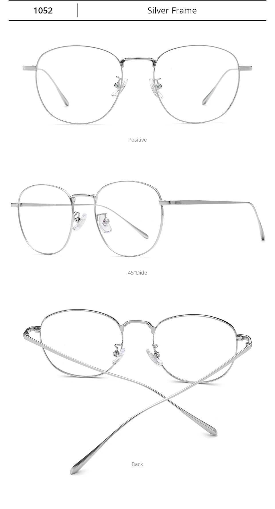 NIANZHEN Titan Legierung Brillen Rahmen Männer Runde Marke Design Gläser Frauen Ultraleicht-Gewicht Retro Brillen Brillen – Detail 6