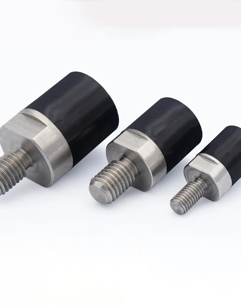 Black 70A internal thread polyurethane screw M3~M10 buffer anti-collision screw wrapped with adhesive stop bolt stopper