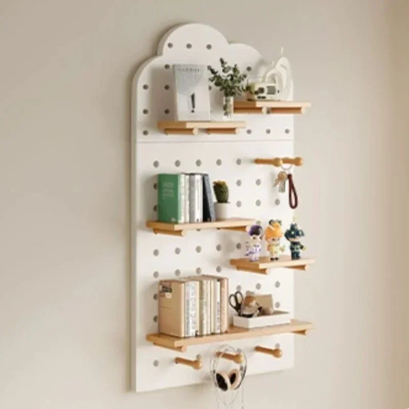 Useful Free Style Wall-mounted Storage Board Irregular Decorative Panel Foyer Background Showcase Stylish Display Shelf Home