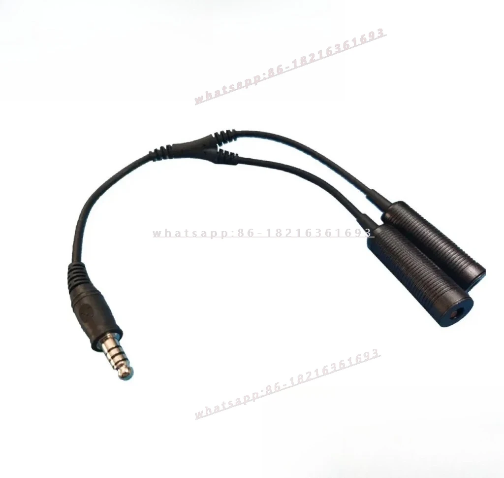 Dual-pass Earphone Conversion 71 Synthetic Cable One Open Two Military Standard Non-standard Walkie-talkie Accessories