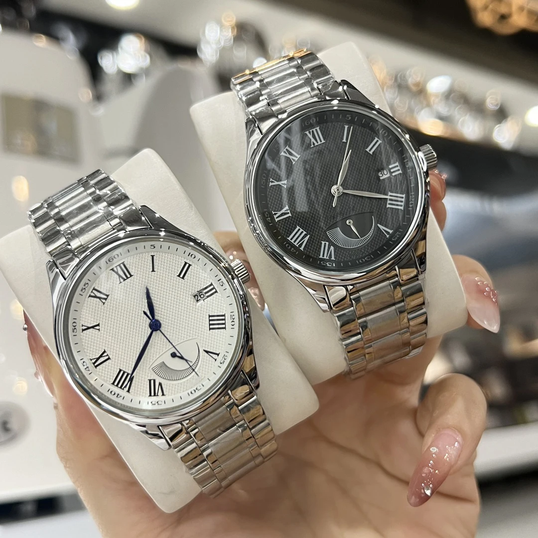 

New Luxury Designer Quartz Watch for Men Women Steel Case Glass Dial Window Stainless Steel Band Fashionable Pointer Display