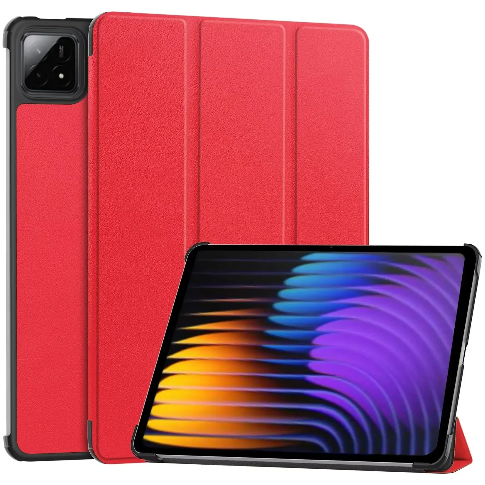 

Чехол для планшета Xiaomi pad 7 2024, 11,2 дюйма, магнитный тройной чехол-подставка из искусственной кожи, чехол для mi pad 7 2024, чехол Coque funda Capa