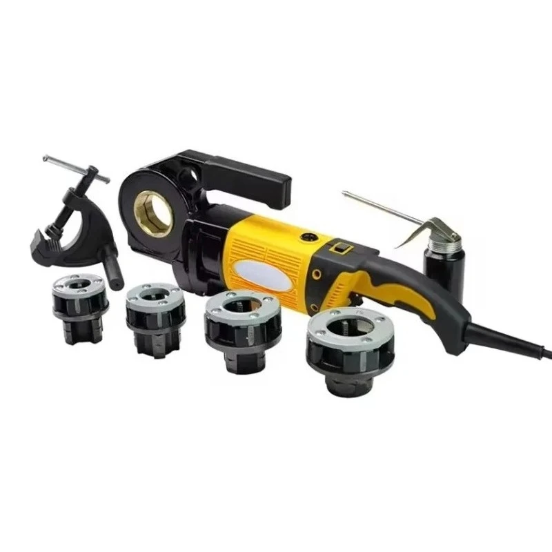 Electric Portable Pipe Threader Machine Hand Held 1/2 To 2 Inch Capacity for Galvanized Steel Pipe Threading Tool