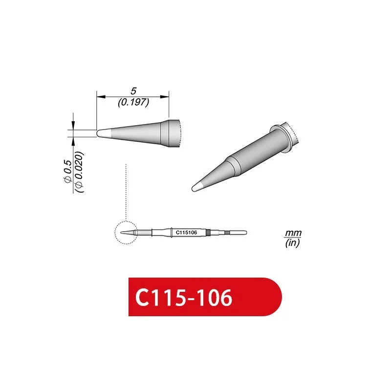 C115-106 Tips compatible for JBC NASE/NANE NT115 SOGUN AIFEN AIXUN Soldering Station Handle