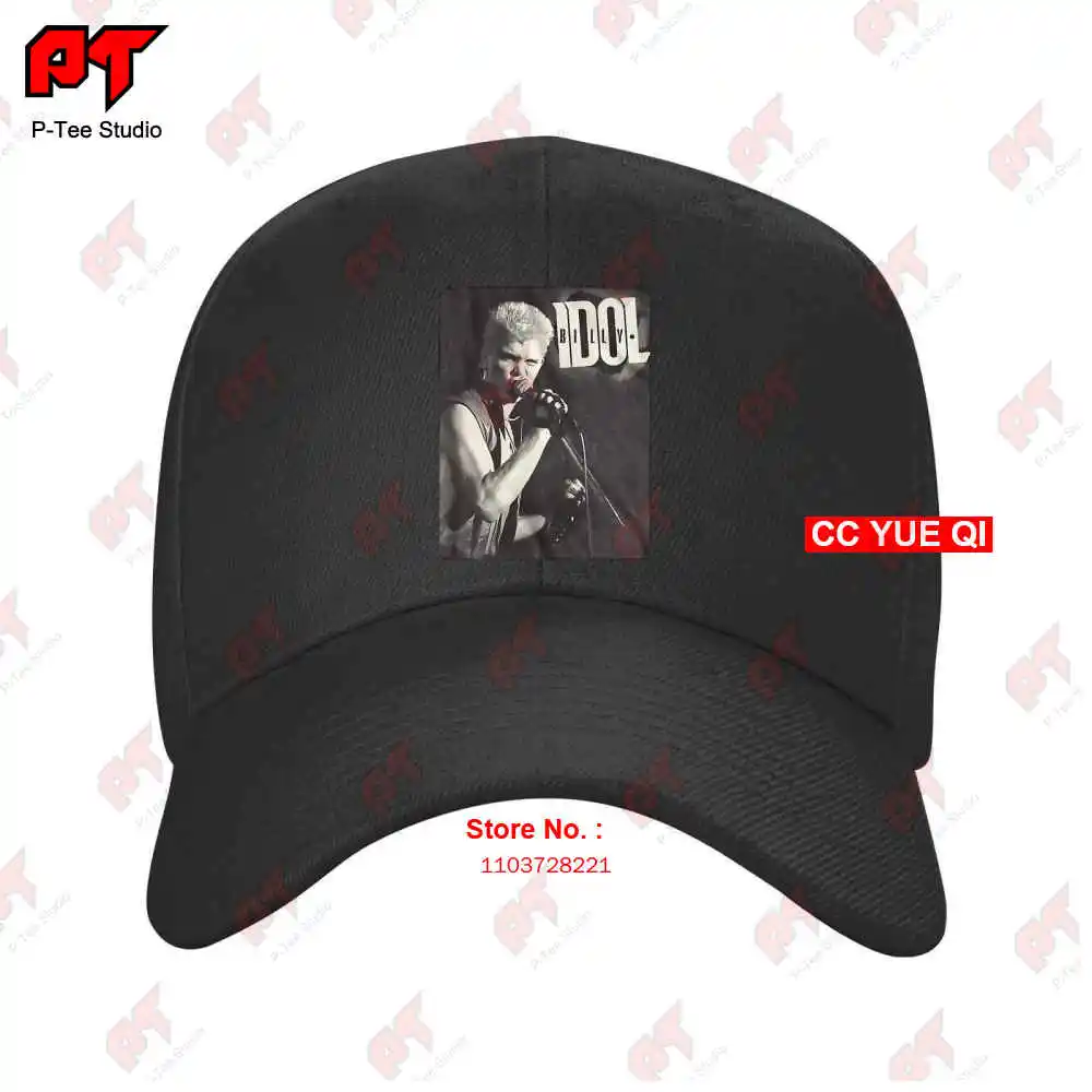 Billy Idol Punk Rock Singing Vintage Mic Album Tour Concert Merch Baseball Caps Truck Cap I5WX