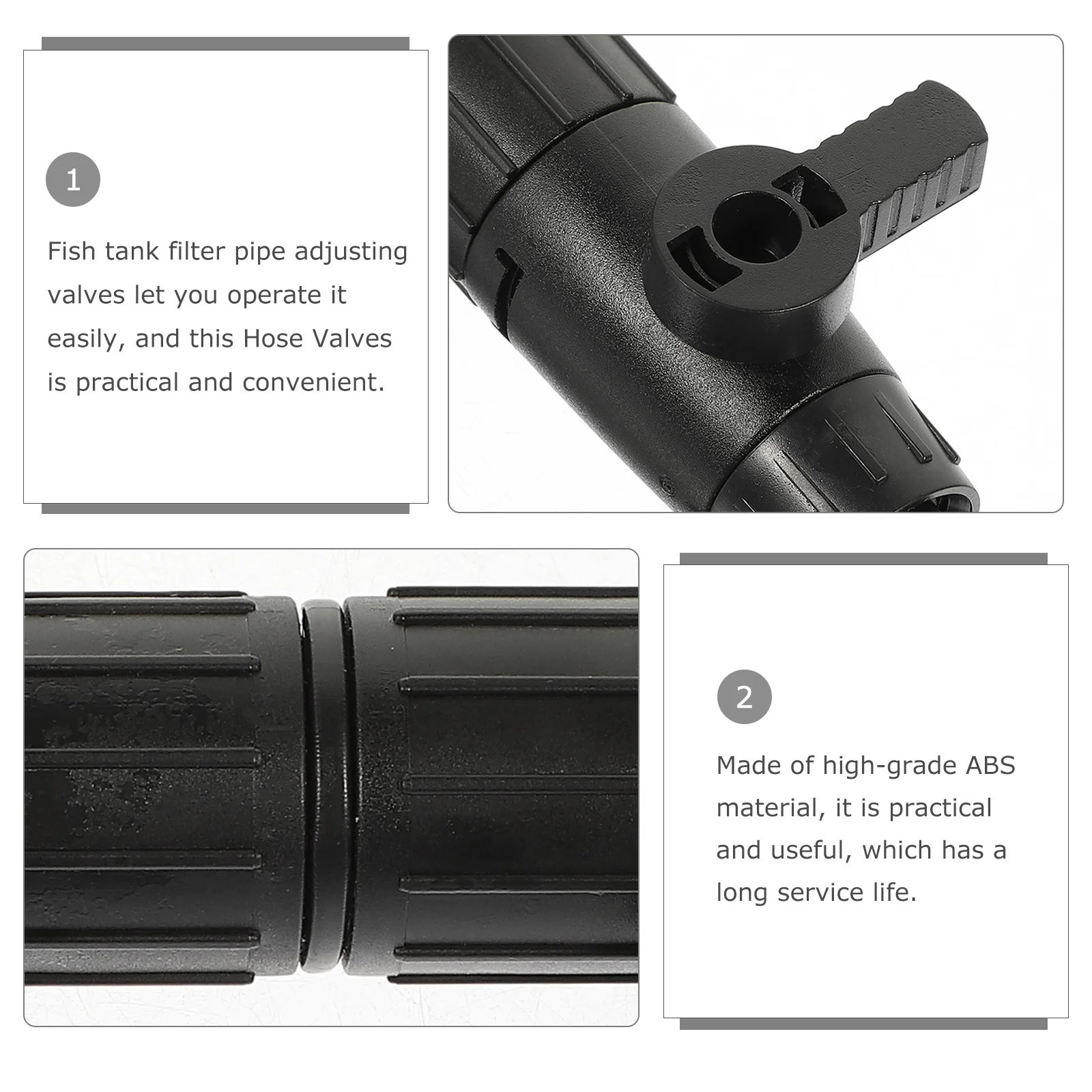 

Fish Tank Filter Hose Valves ABS Durable Plastic Valve Water Flow Control for Aquarium Supplies Wave Maker for Aquarium