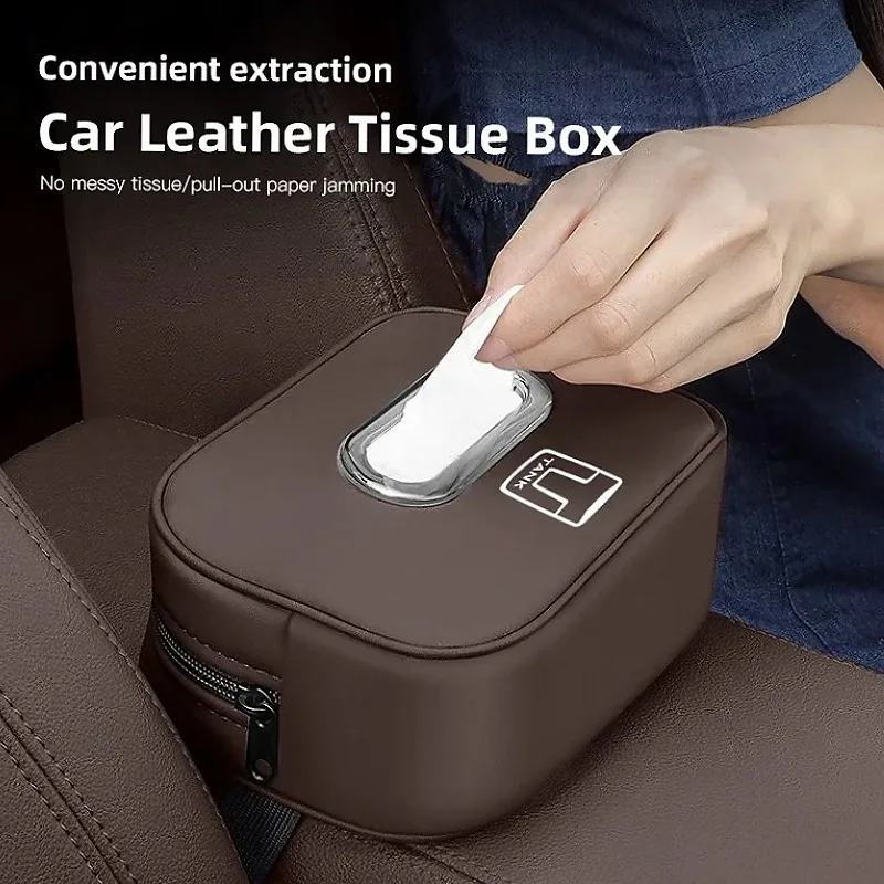 Car Headrest Tissue Holder Car Tissue Organizer Seat Back Tissue Case Leather For TANK 300 500 400 700