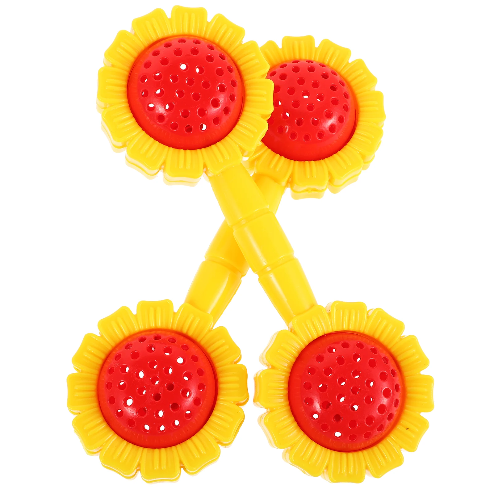 

2pcs Sunflower Dumbbells Baby Shaker Hand Wrist Rattles Plastic Kid Hand Toys Infant Dumbbell Baby Toys