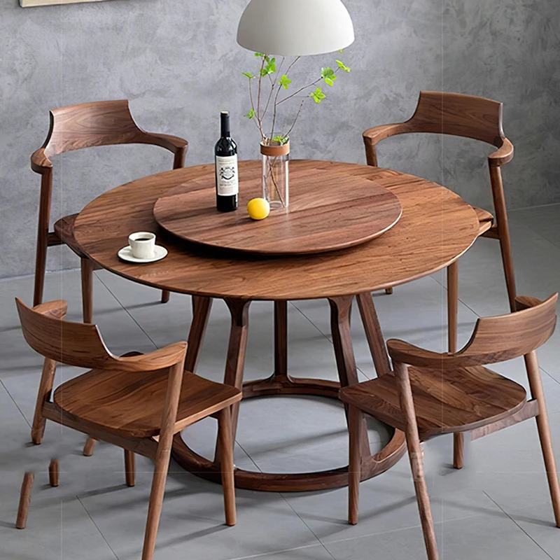 

Wood Round Dining Table Apartment Newclassic Restaurant Organizer Coffee Table Outdoor Luxury Mesas De Comedor Home Furniture