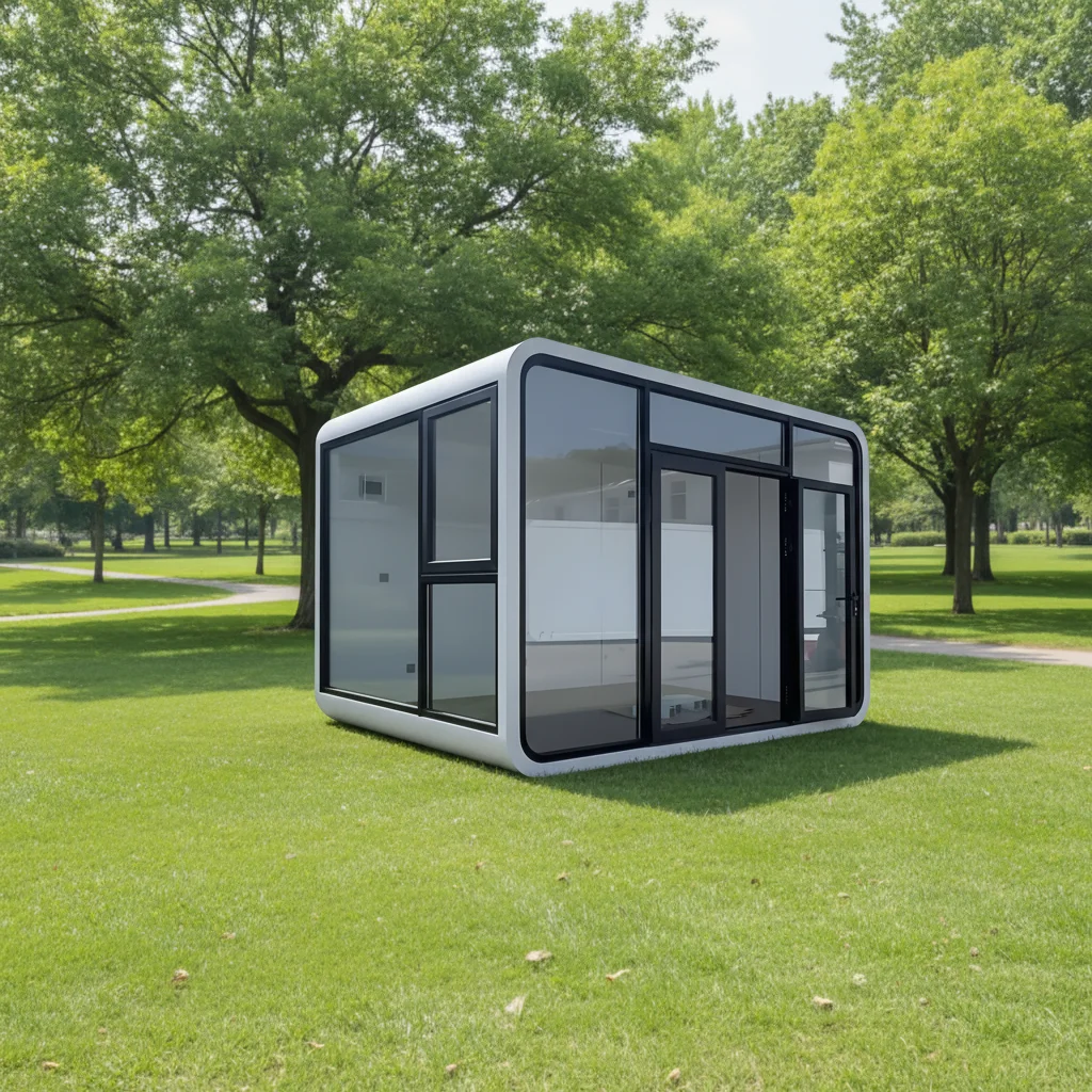 Smart Garden Apple - Inteligentna, stalowa, nowoczesna, minimalistyczna mobilna kabina