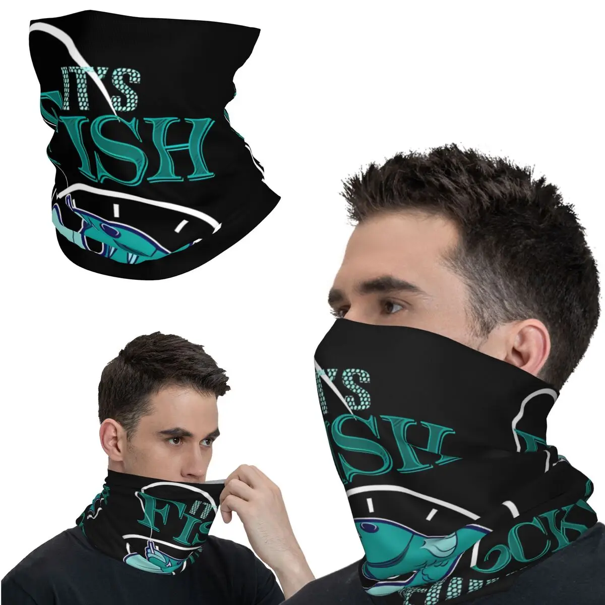 Rad It's Fish o'Clock Somewhere Bandana Neck Cover Printed Motorcycle Club Wrap Scarf Multi-use Cycling Riding Unisex Windproof